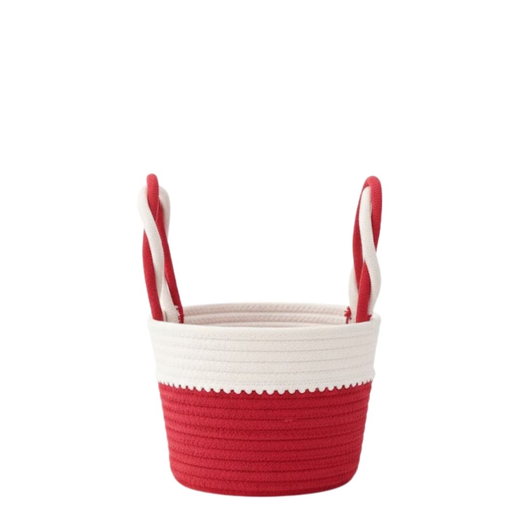 Candy Cane Basket: Stylish Eco-Friendly Storage Solution
